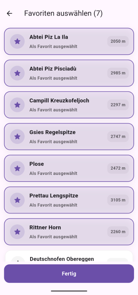 Gipfelwind Favoriten
